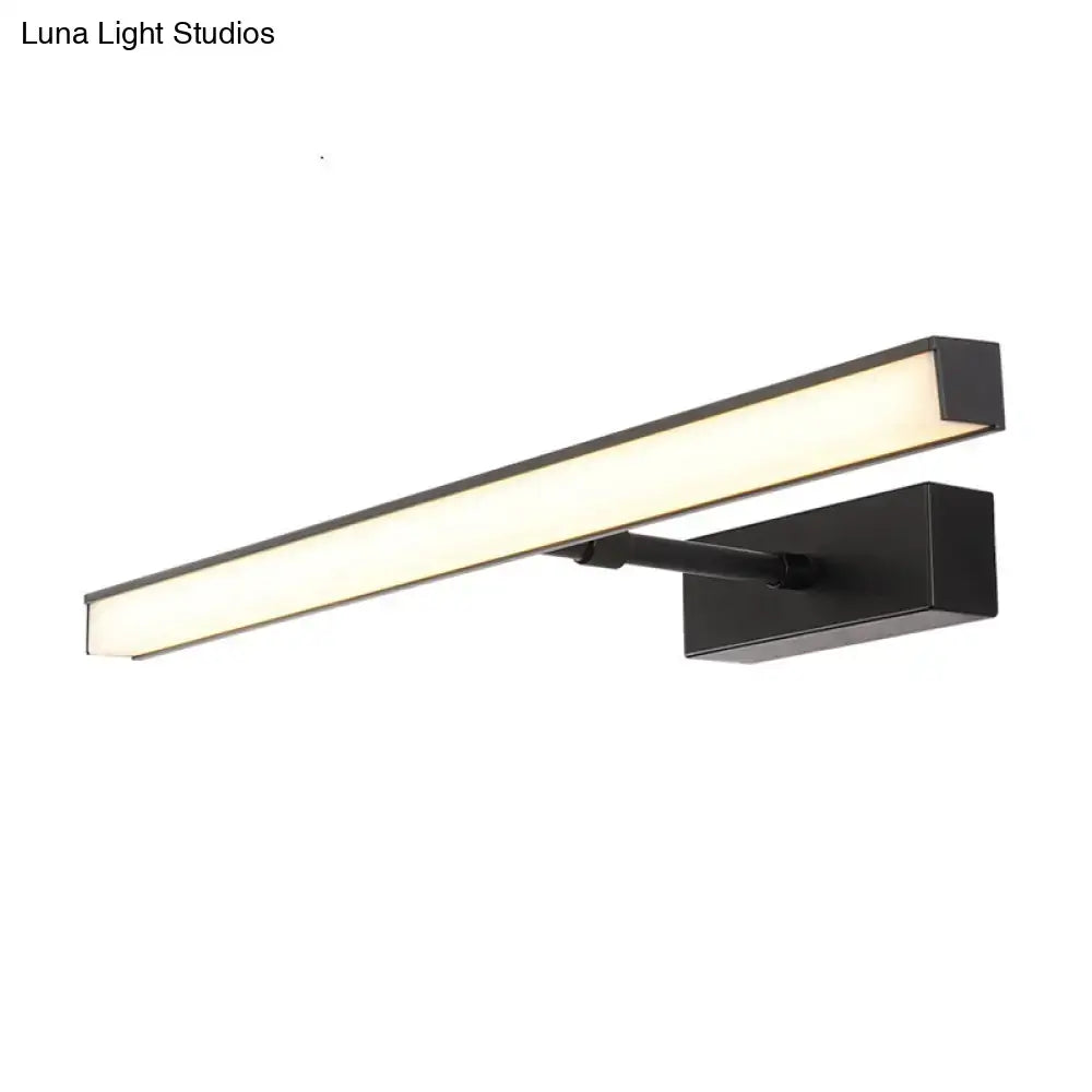 Silver Linear Vanity Sconce Dual-Voltage