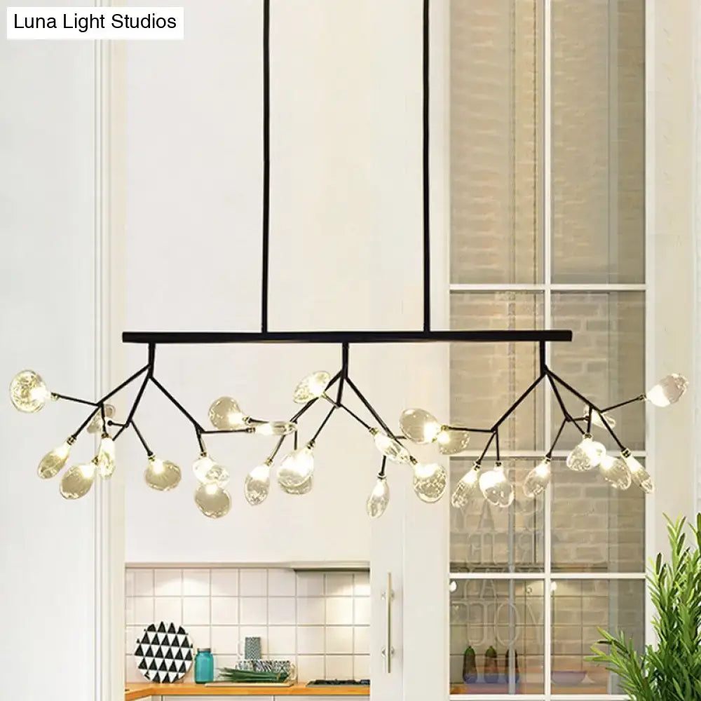 Black Gold Firefly Glass Chandelier