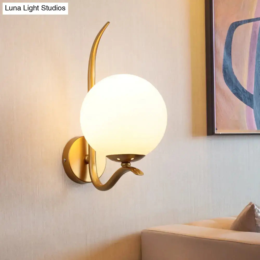 White Gold Glass Sconce