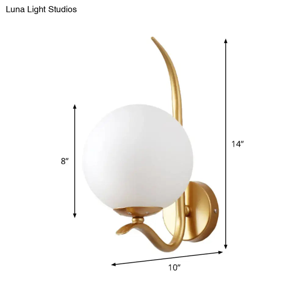 White Gold Glass Sconce