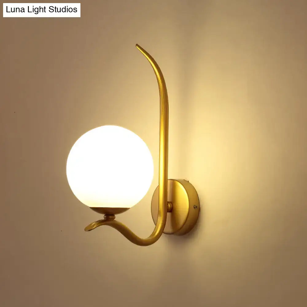 White Gold Glass Sconce