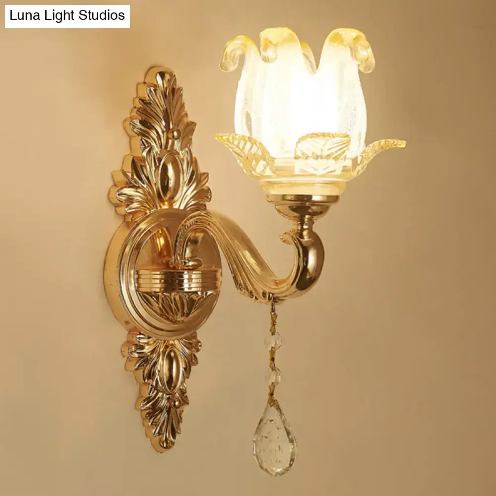 Gold Glass Shade Sconce