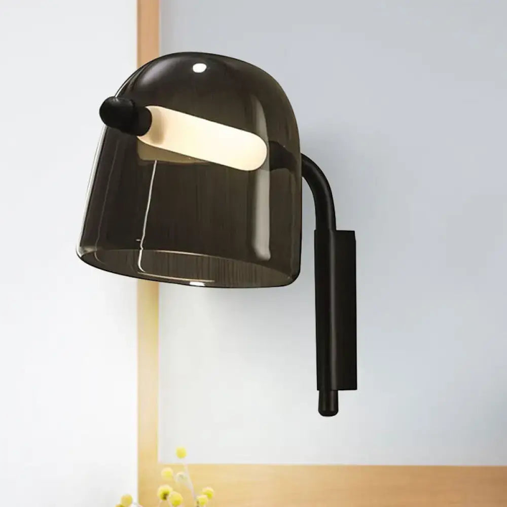 Black White Glass Sconce