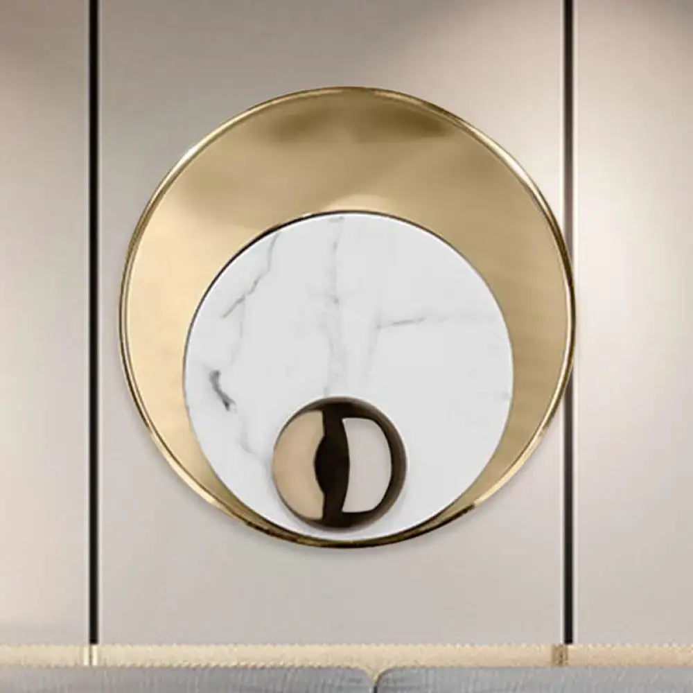 White Black Marble Sconce