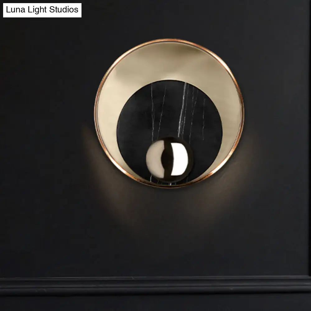 White Black Marble Sconce