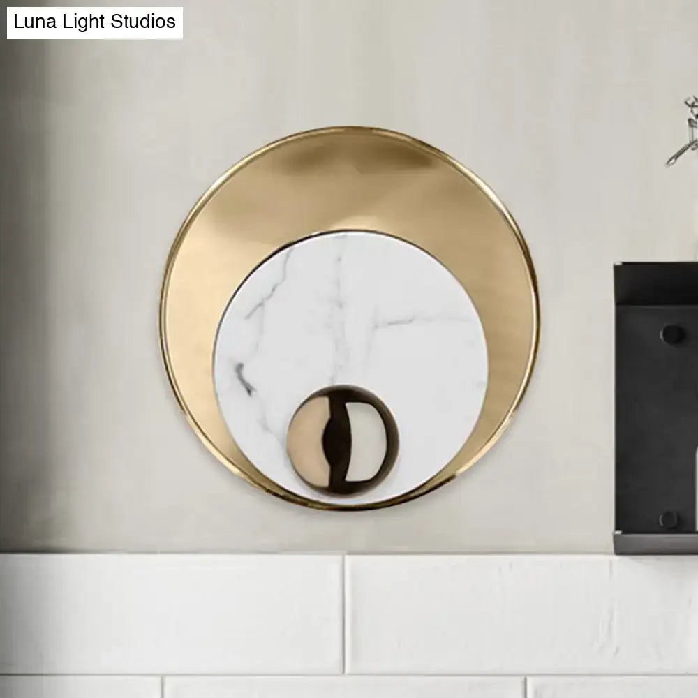 White Black Marble Sconce