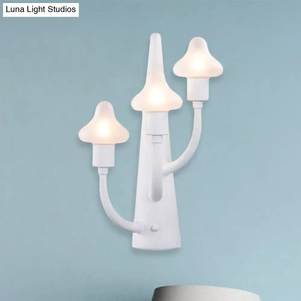 White Ceramic Glass Sconce