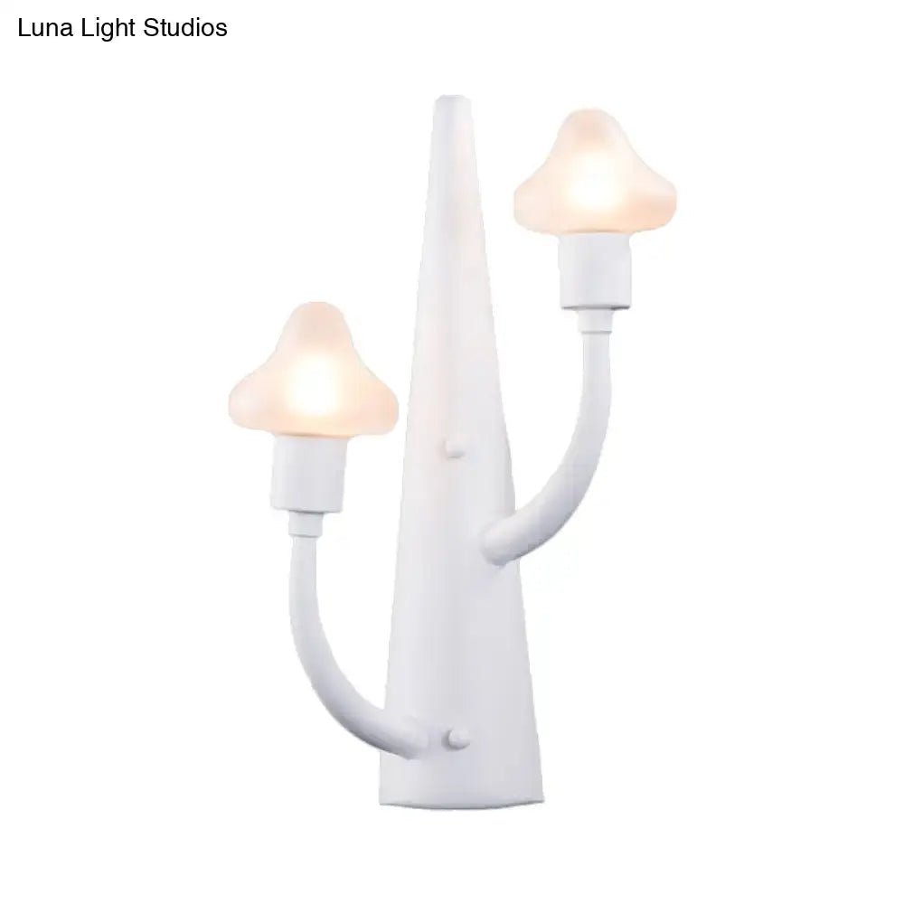 White Ceramic Glass Sconce