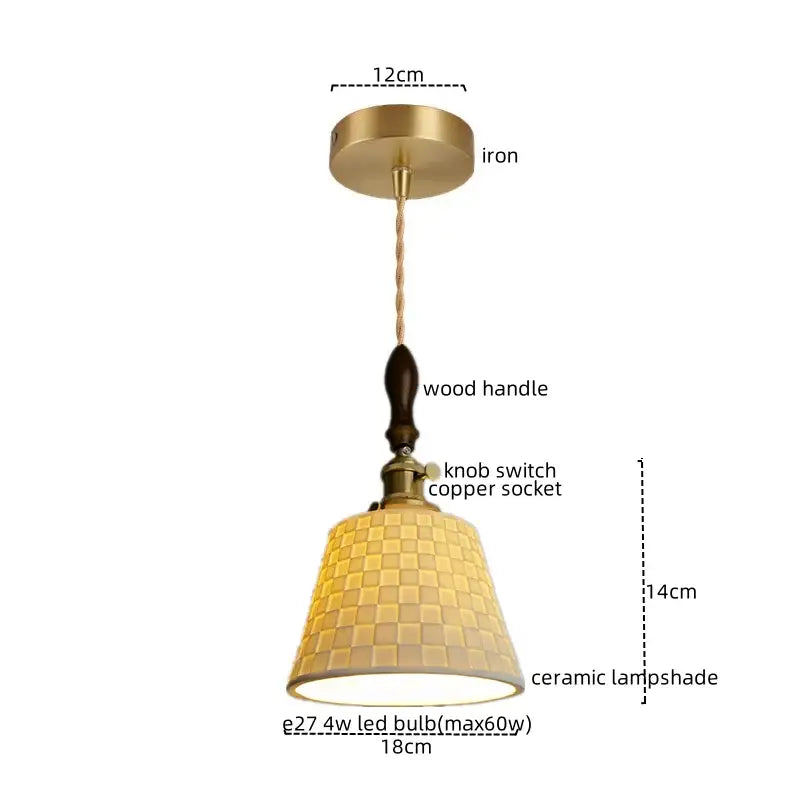 Copper Ceramic Pendant Light
