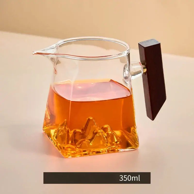 Glass Tea Cup Set Wood
