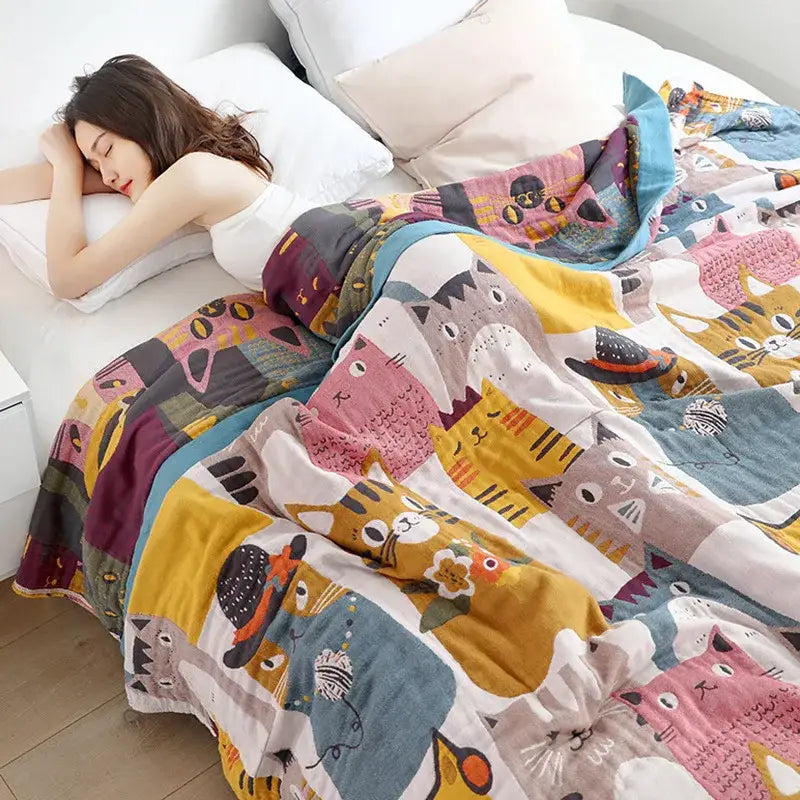 Boho Cotton Cat Blanket