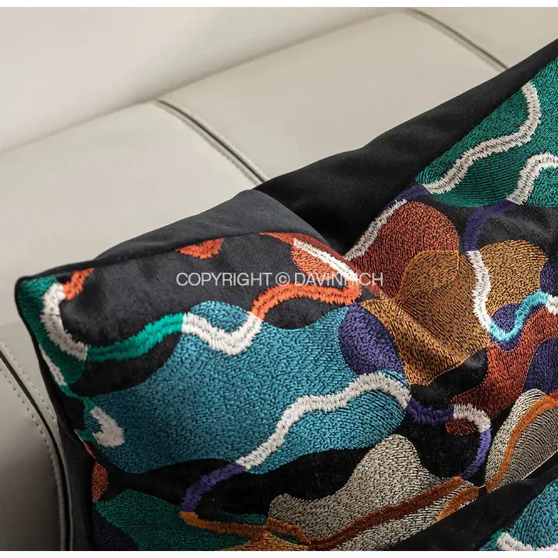 Geometric Embroidery Cushion Covers