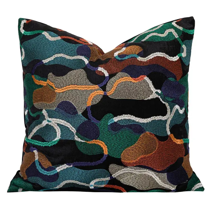 Geometric Embroidery Cushion Covers