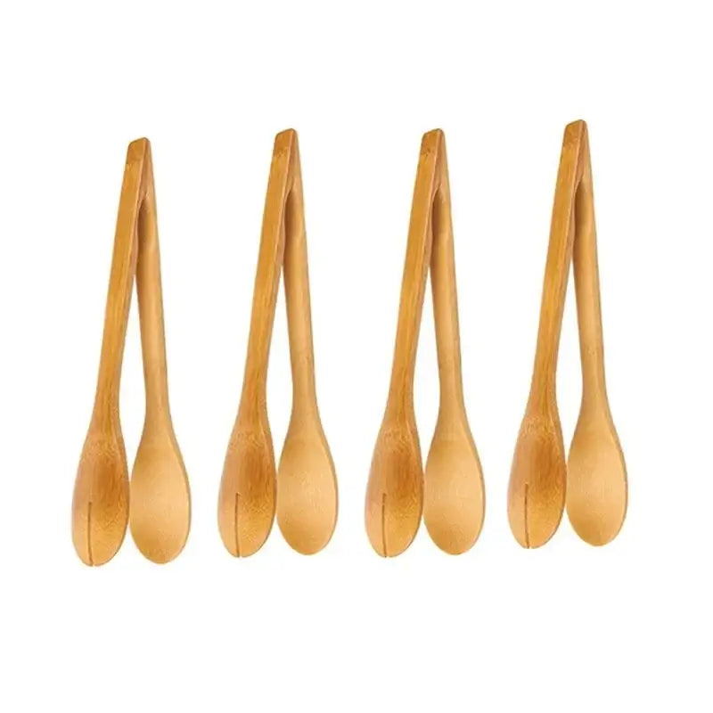 Bamboo Kitchen Tongs Set