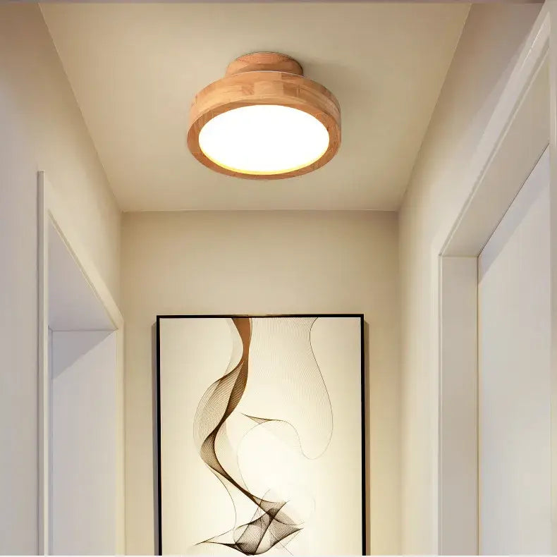 Natural Wood Ceiling Lamp