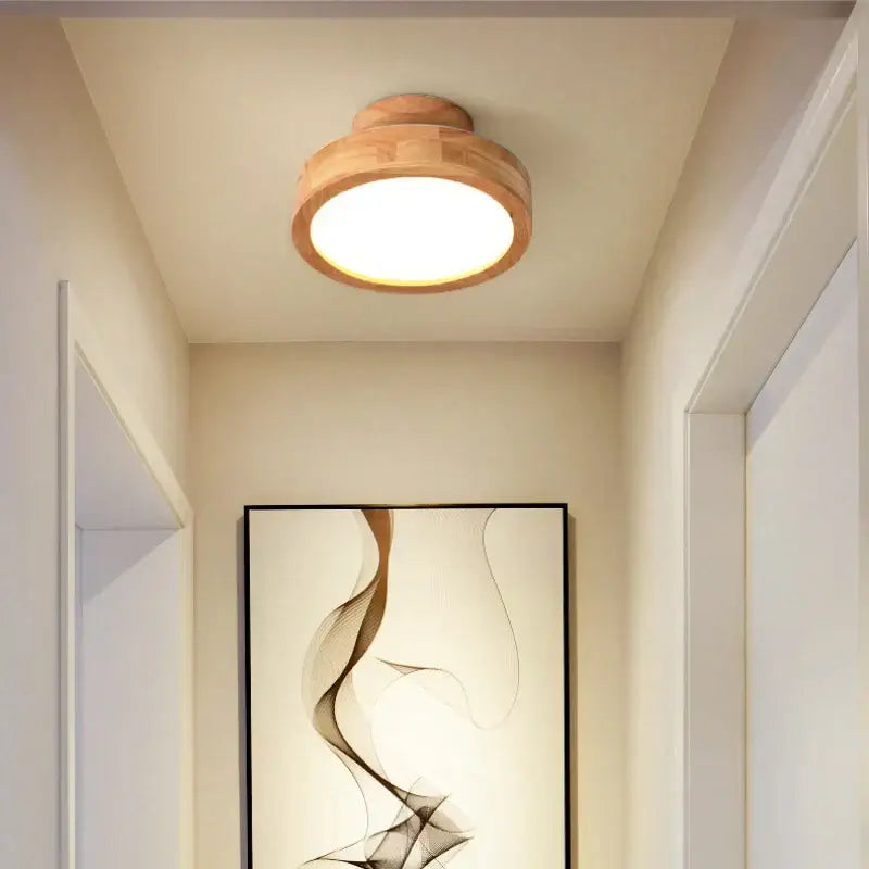 Natural Wood Ceiling Lamp