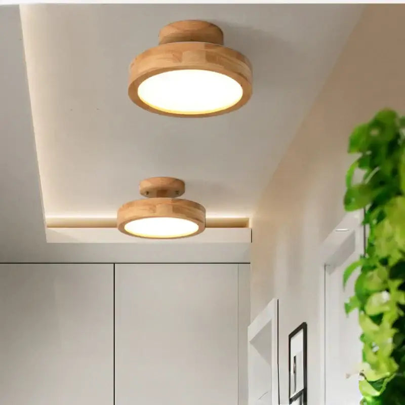 Natural Wood Ceiling Lamp