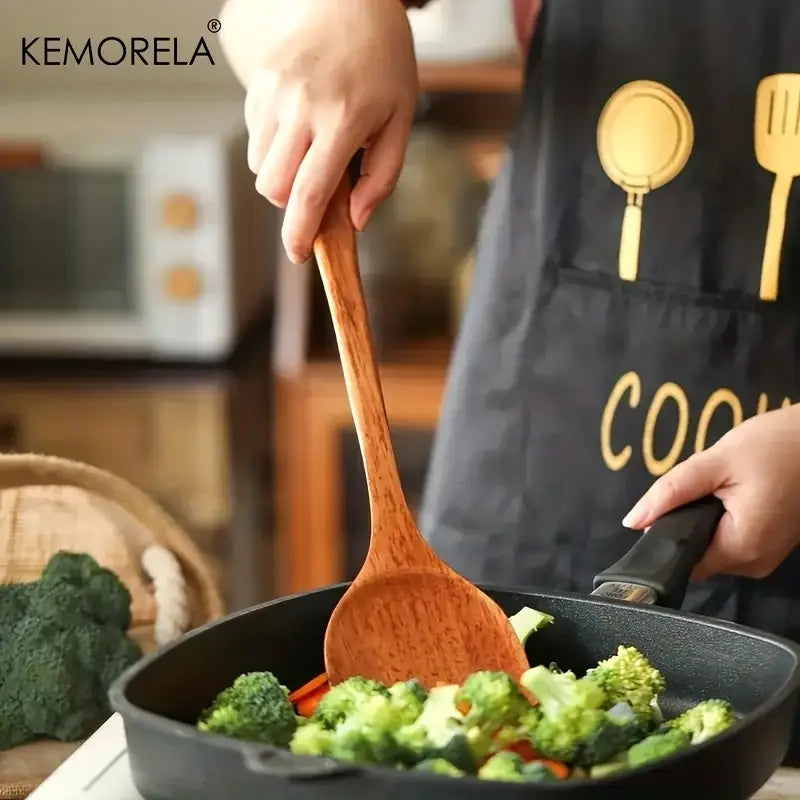 Polished Wood Utensil Set