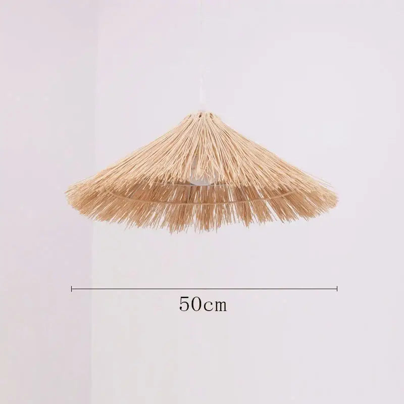 Rattan Straw Hat Chandelier