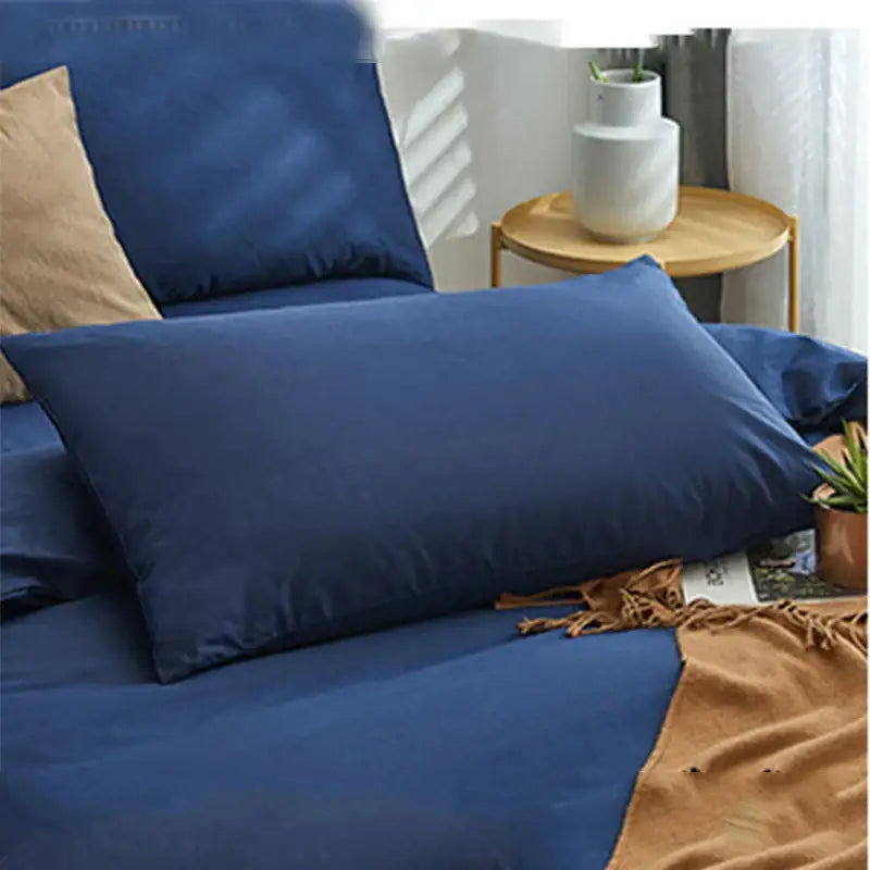 Navy Cotton Bedding Set
