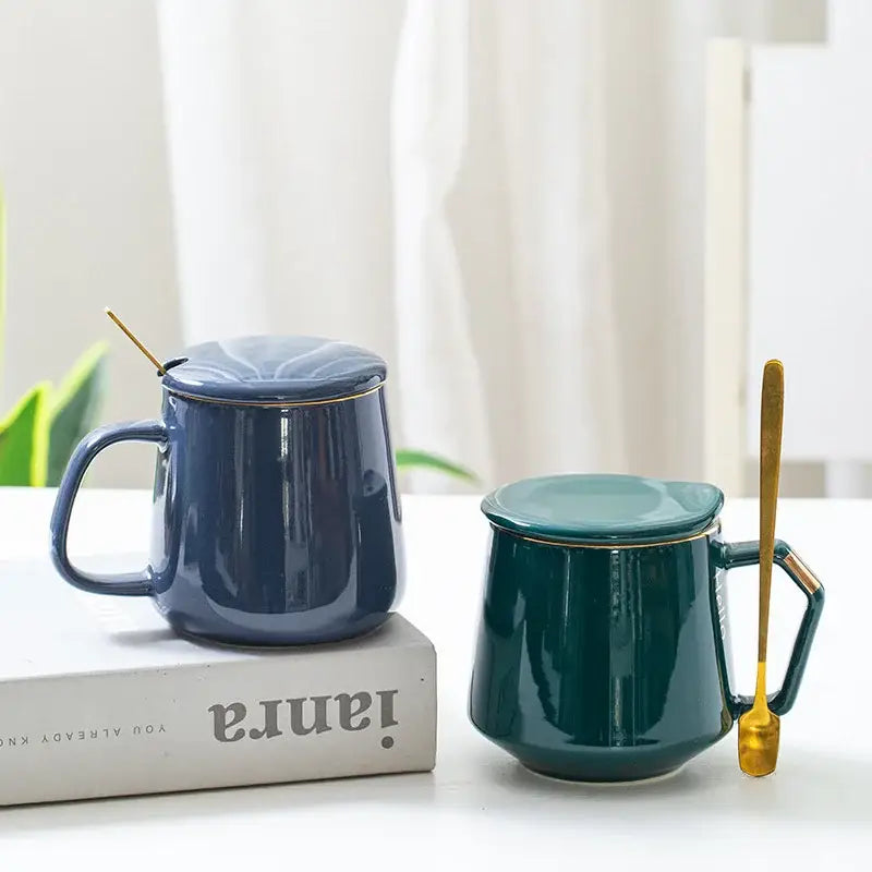 Navy Ceramic Mug Set