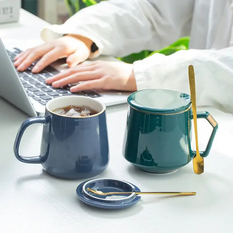 Navy Ceramic Mug Set