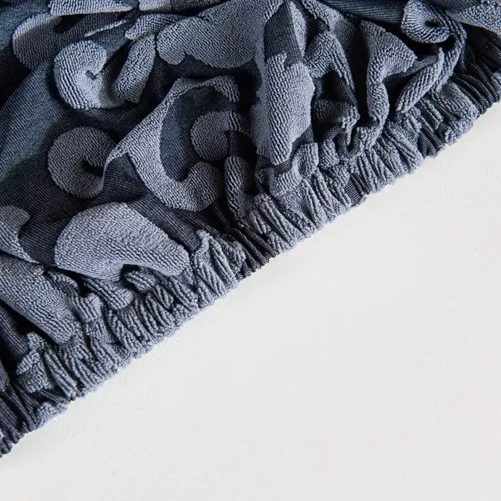 Navy Damask Chair Cover