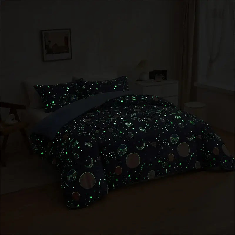 Navy Cosmos Luminous Bedding