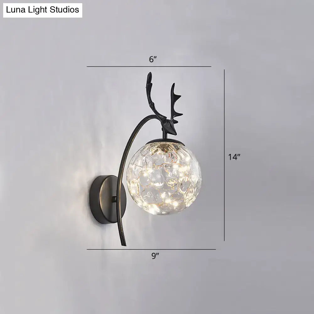 Black Antler Wall Sconce