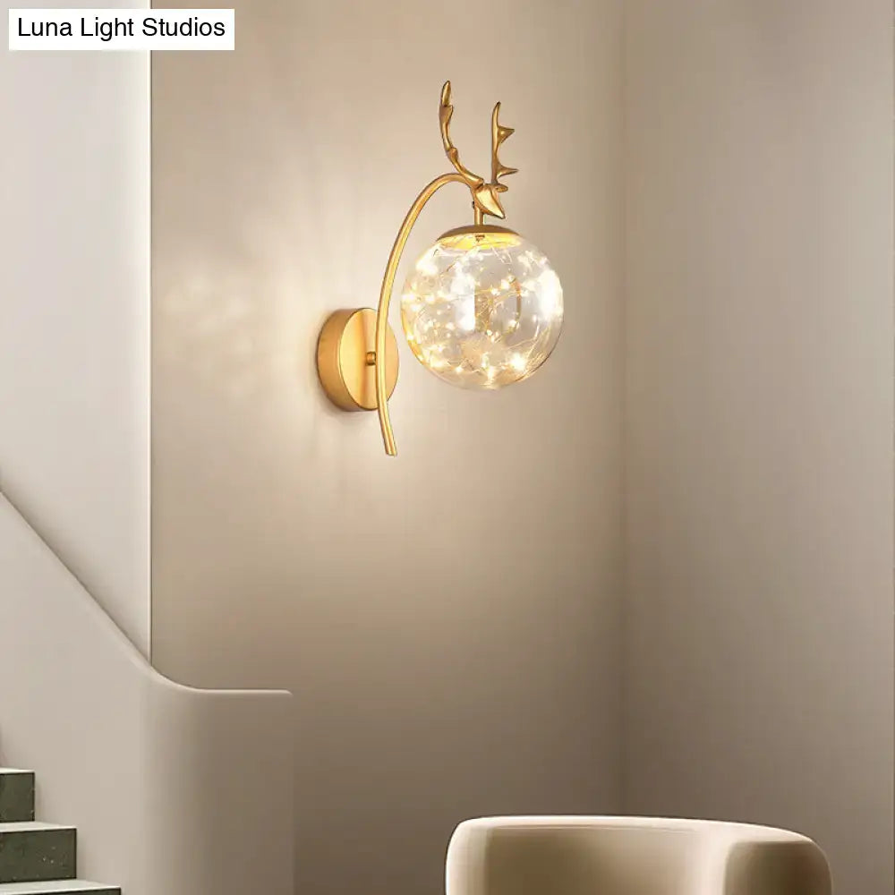 Black Antler Wall Sconce