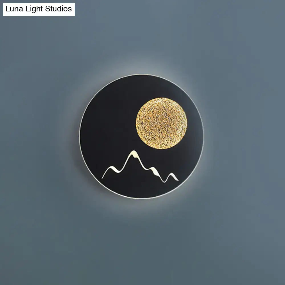 Metallic Mountain Wall Light