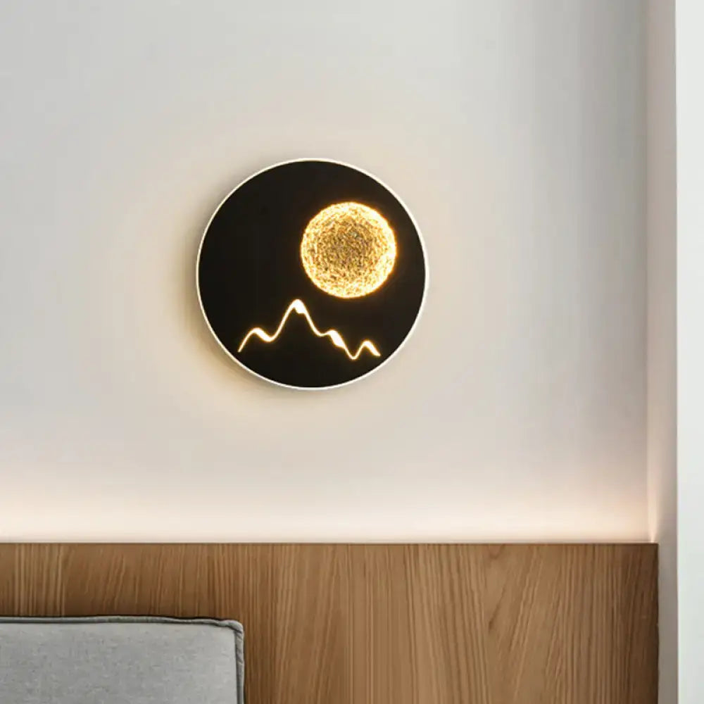 Metallic Mountain Wall Light