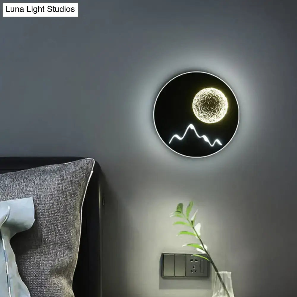 Metallic Mountain Wall Light