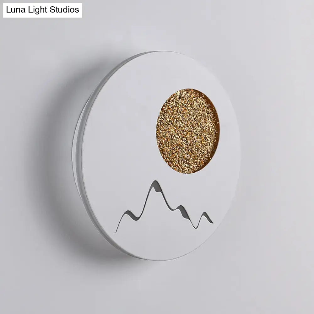 Metallic Mountain Wall Light