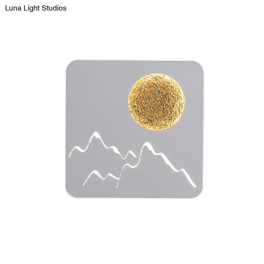 Metallic Mountain Wall Light