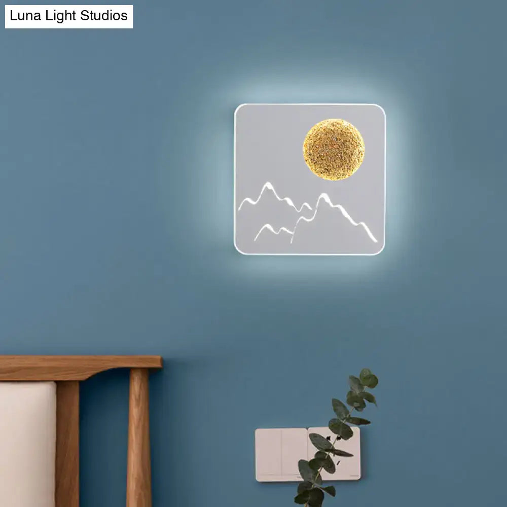 Metallic Mountain Wall Light
