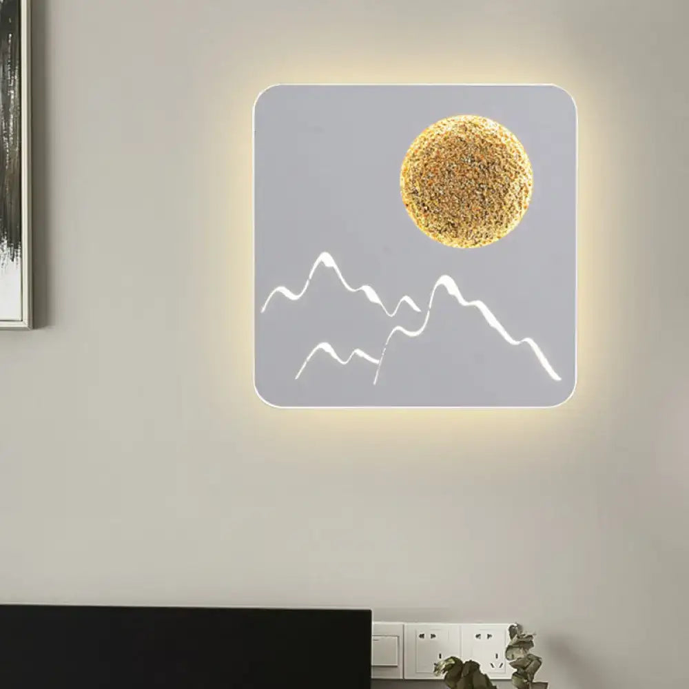 Metallic Mountain Wall Light