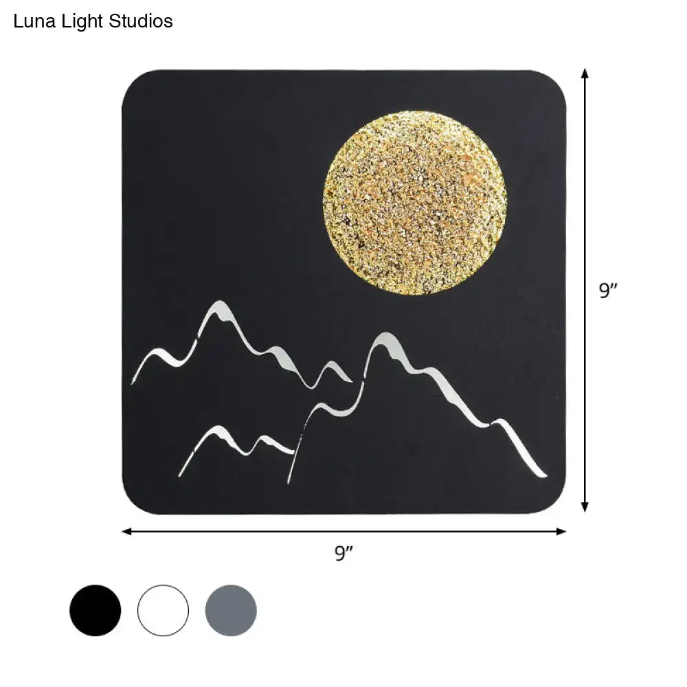 Metallic Mountain Wall Light