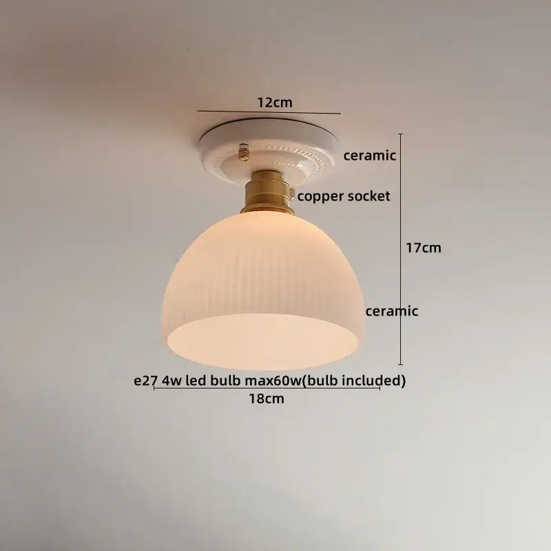 Cream Ceramic Ceiling Light