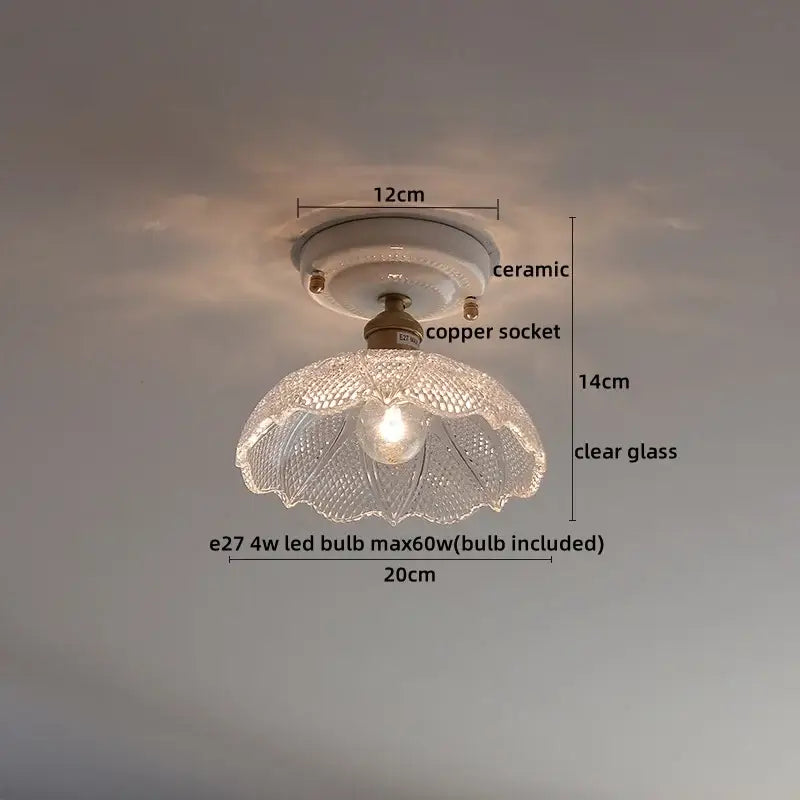 Cream Ceramic Ceiling Light