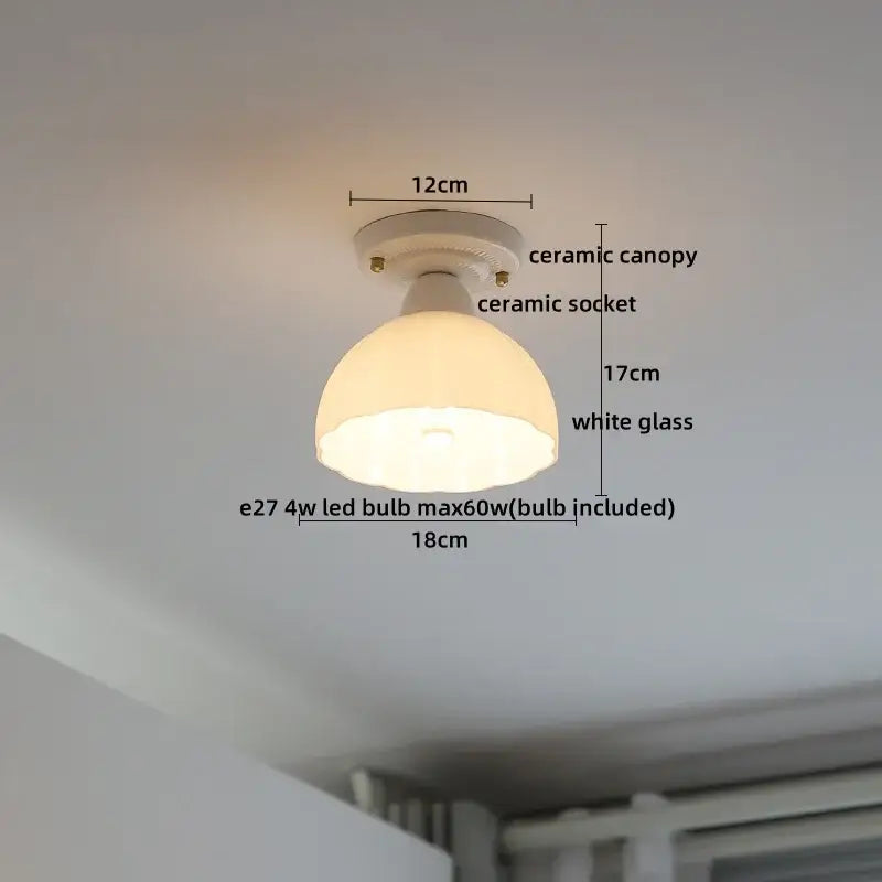 Cream Ceramic Ceiling Light
