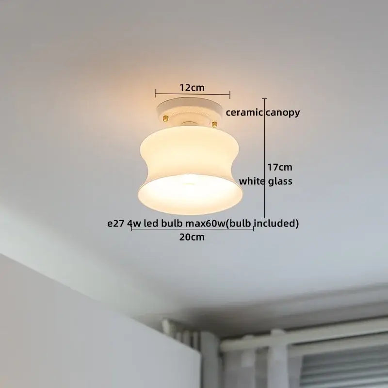 Cream Ceramic Ceiling Light