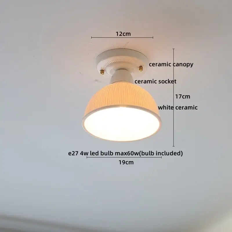 Cream Ceramic Ceiling Light