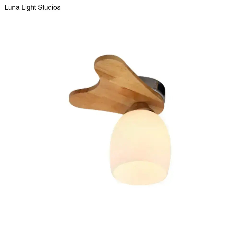 Cream Glass Bell Ceiling Light