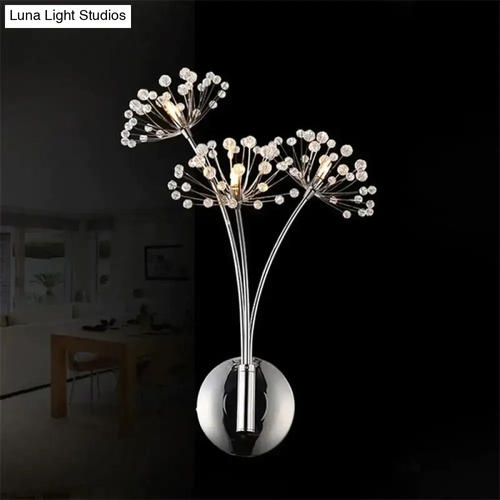 Crystal Flower Wall Lamp