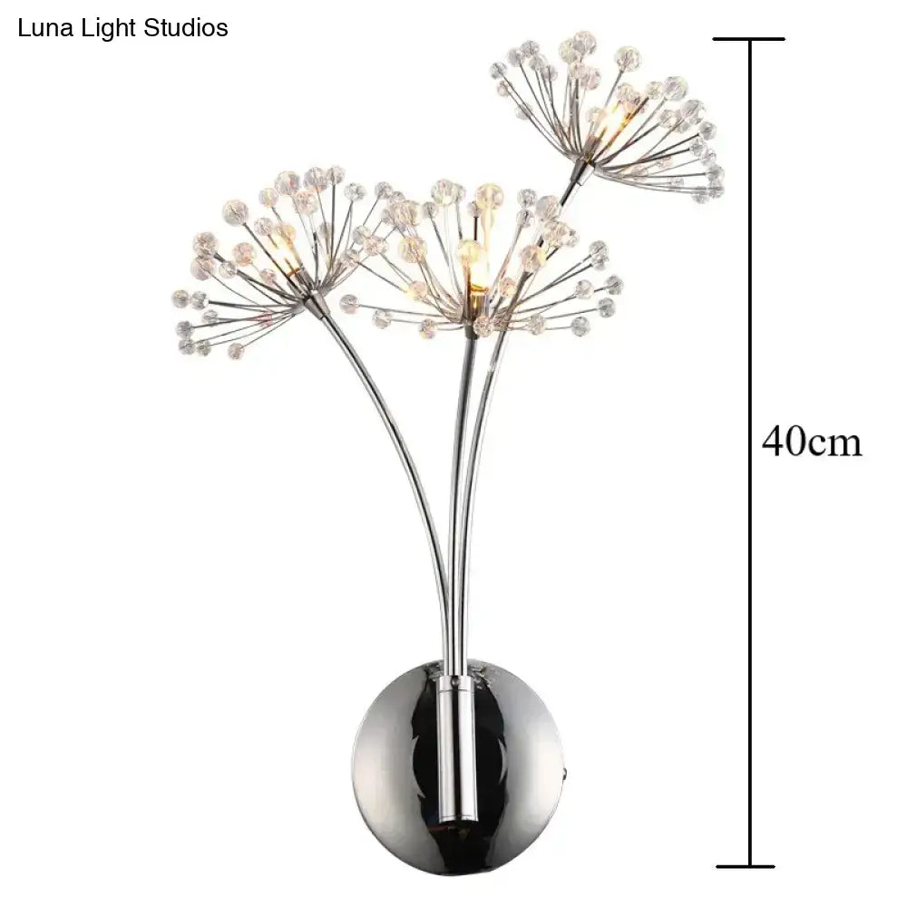 Crystal Flower Wall Lamp