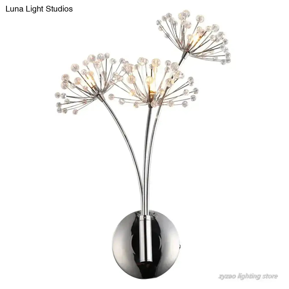 Crystal Flower Wall Lamp