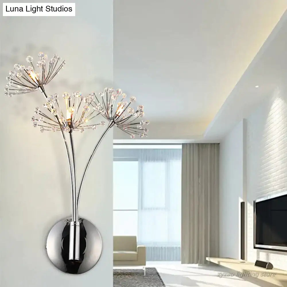 Crystal Flower Wall Lamp
