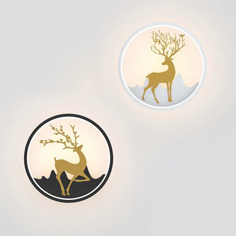 Gold Deer Wall Lamp
