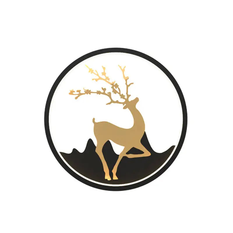 Gold Deer Wall Lamp
